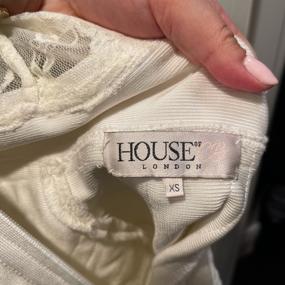 House of CB white lace bandage dress XS - Picture 6 of 8